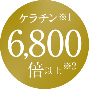 ケラチン※1 6,800倍以上※2