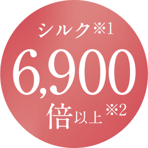 シルク※1 6,900倍以上※2